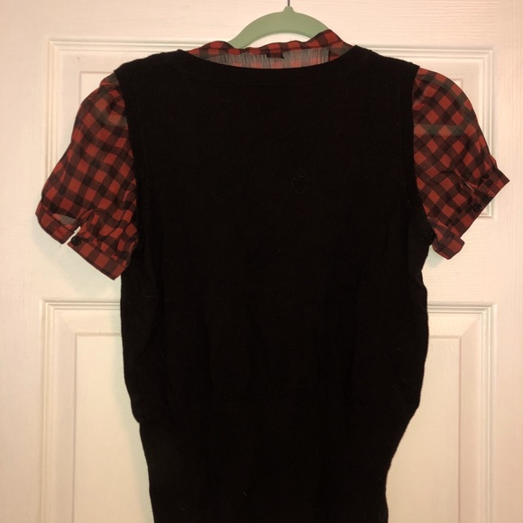 Buffalo Check Faux-Layered Sweater - Picture 2 of 2